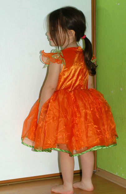 Karnevalové šaty dres na halloween dýňová víla, 