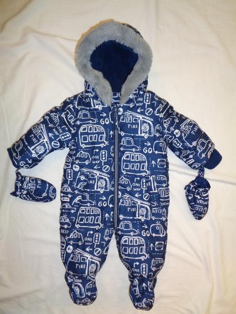Překrásná zimní modrá autíčková kombinéza, george,68