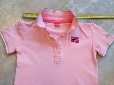 Růžové bavlna tričko napapijri límeček 4 r. unisex, 104