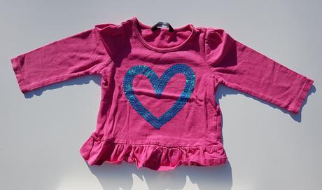 C298 dívčí triko s dlouhým rukávem srdce v. 80-86, george,80