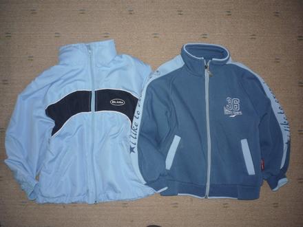 Sportovní mikina a bunda vel 110-116 cena za obě, 110