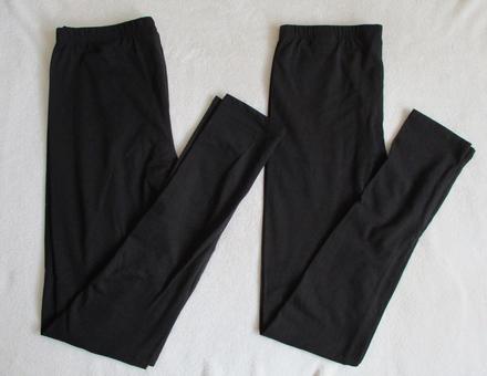 Dívčí bavlněné legíny černé takko 158 164 set 2ks, takko,158