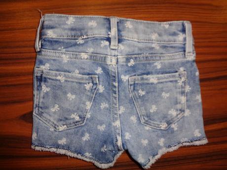 Super měkoučké riflové šortky s mašličkami, h&m,98