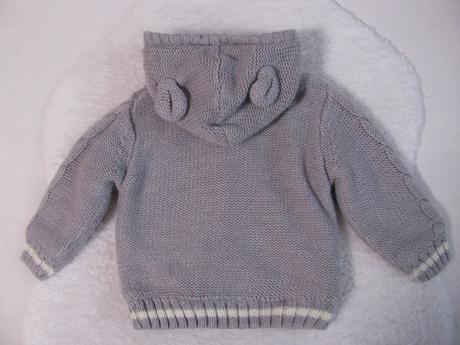 Přechodní šedá bundička s kapucí, lupilu,80