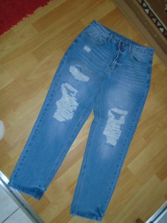 Džíny trhané vel 30 široké vel 40, l