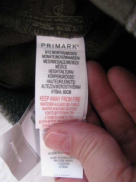 Přiléhavé, elastické khaki kalhoty, primark,80