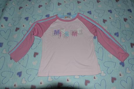 Růžové tričko s nápisem, kamínky, 122