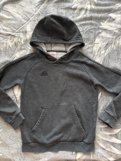 K12/ mikina tmavě šedá zn. adidas - v.cca 7/8 let, adidas,128