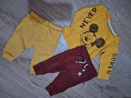 Set tepláčky a tričko s dlouhým rukávem vel.74, 68–80