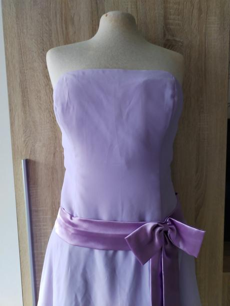 Lila fialové šaty bez ramínek vel m 38, m