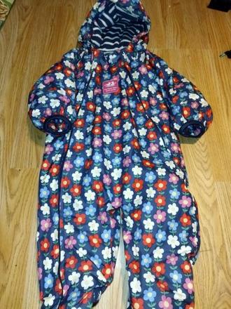 Zimní kombinéza s květy 74, 74