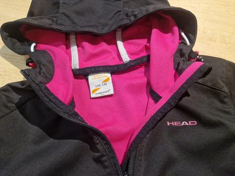 Bunda černá sportovní dívčí head, 140