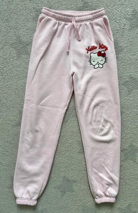 Růžové tepláky primark hello kitty, vel. 152, primark,152