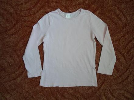 Růžové tričko triko dlouhý rukáv, 116