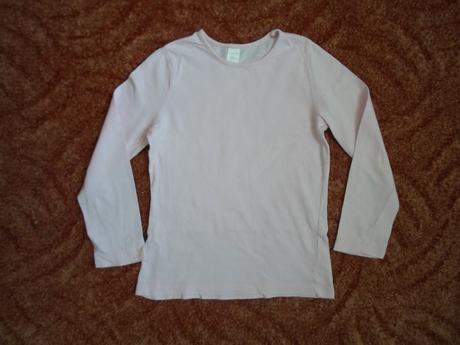 Růžové tričko triko dlouhý rukáv, 116