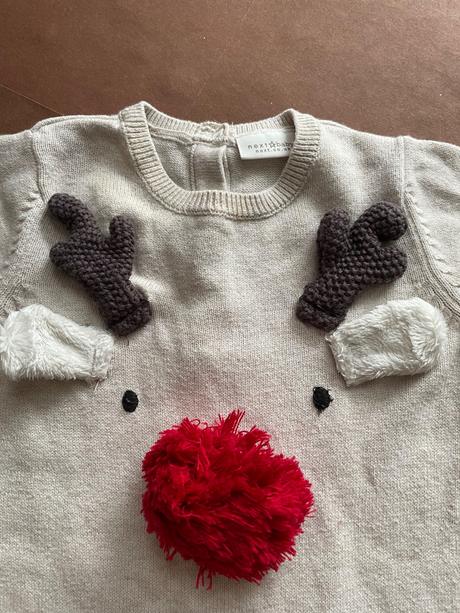 Overál úplet. vánoční s čepičkou - v. 3/6 měs next, 68