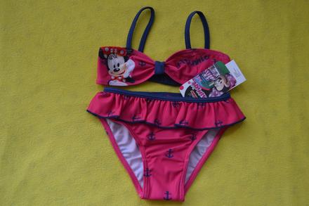 Kvalitní  plavky s minnie disney od 3-6let, disney,98 / 104 / 110