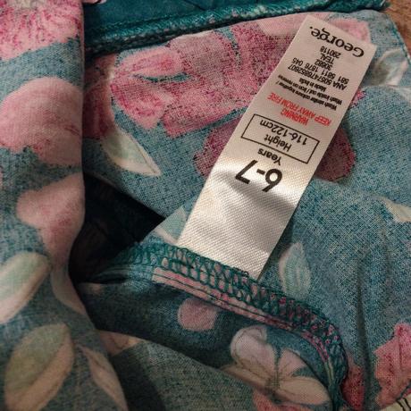 Kalhotový overal s květinkami, george,122