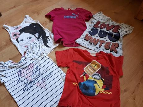 Sada 5 ks triček, h&m,128