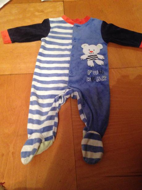 Dětské dupačky medvídek a proužky vel. 68 - 74, baby club,68