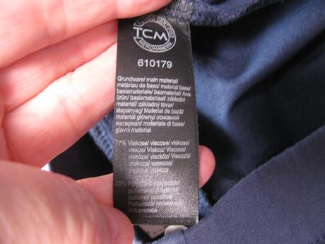 Elastické tmavě modré přiléhavé kalhoty, tchibo,38