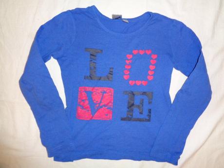 Krásné modrofialové tričko love, alive,122
