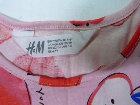 Bavlněné šaty vel. 110/116, h&m,110