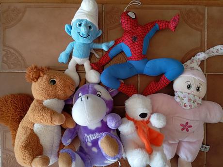 6x pěkná, jako nová, plyšová hračka, cena celkem,