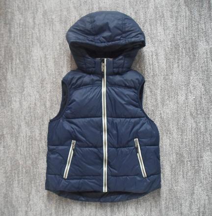 Modrá zateplená vesta vestička h&m, h&m,152