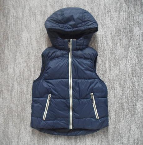 Modrá zateplená vesta vestička h&m, h&m,152