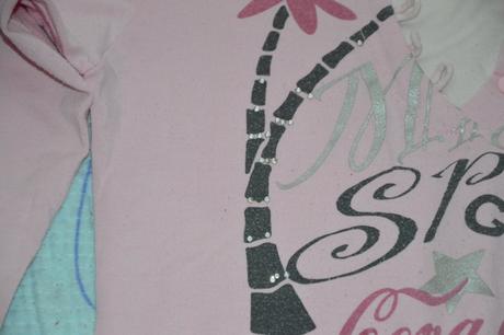 Elastické triko s kamínky, 140