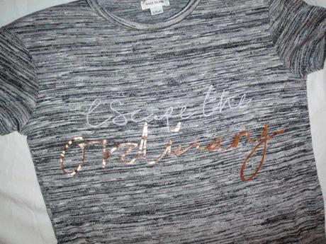 Luxusní šikmé úpletové tričko s nápisem, river island,128