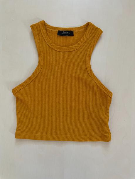 Úplet crop top, vestička, vel m i méně, bershka, bershka,m