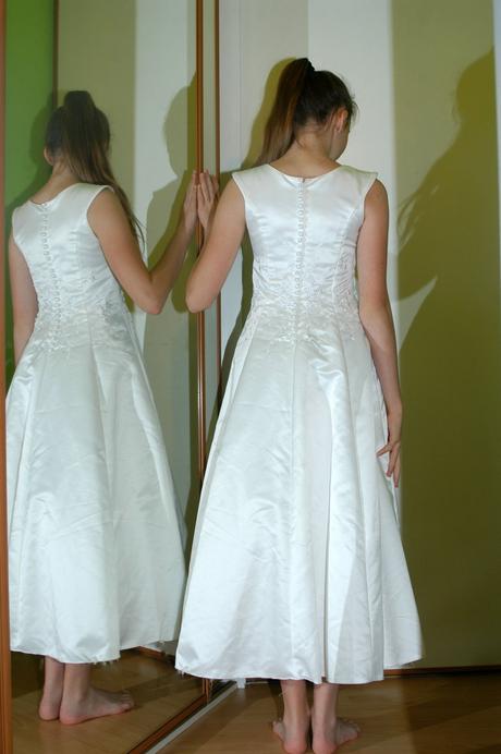 Společenské dívčí dlouhé šaty družička, 164