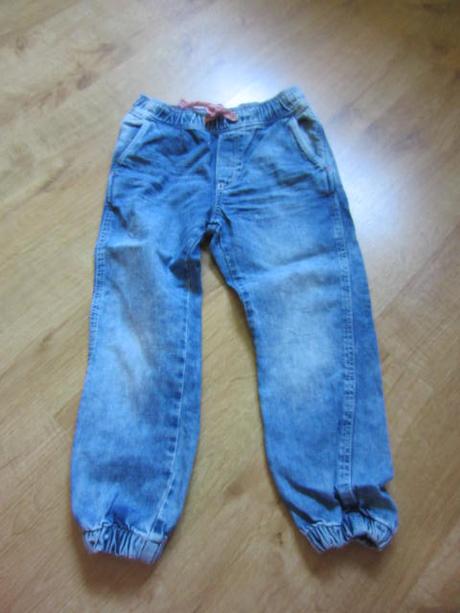 Džíny, rifle do gumy, h&m,110