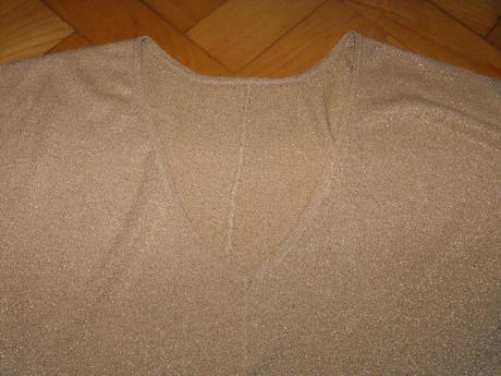 Zlatistý top s raglánovými rukávmi dorothy perkins, dorothy perkins,xs