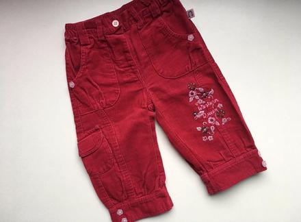 Manžestrové kalhoty (6 - 9 měs.), 74