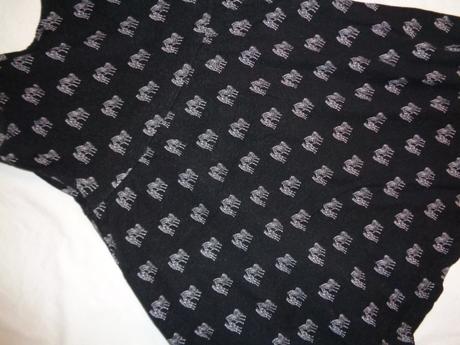 Luxusní černé šaty s bílými zebrami  12 let, bonprix,152