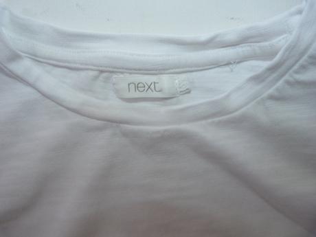 Next bílé bavlněné tričko vel. 110, next,110