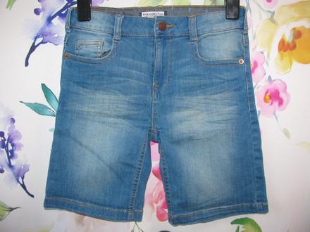 Džínové strečové kraťasy mango kids, mango,140