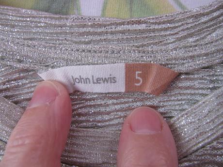 Společenská stříbrná pružná halenka john lewis, john lewis,110