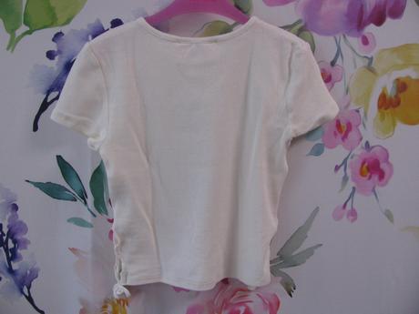 Bavlněné pružné řádkované crop top tričko, h&m,140