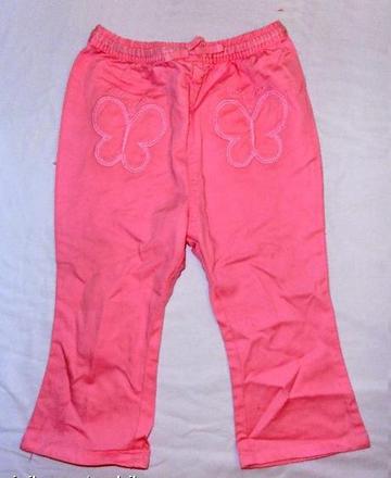 F56. růžové kalhoty s aplikací motýlků 12-18 měs., cherokee,86