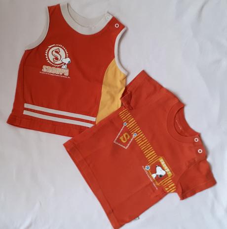 Dětský letní komplet, tričko a tílko, snoopy, 68, 68