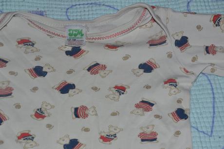 Bavlněné body s medvídky, dlouhý rukáv, 92