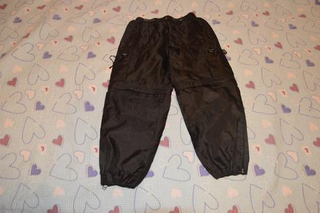 110 116 šusťákové kalhoty 2v1 (odepínací nohavice), 116
