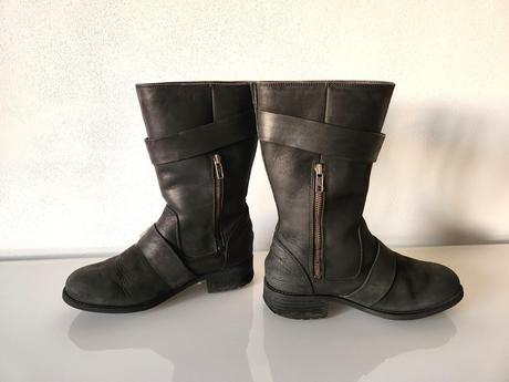 Kožené kozačky s kožíškem ugg vel. 38, ugg,38