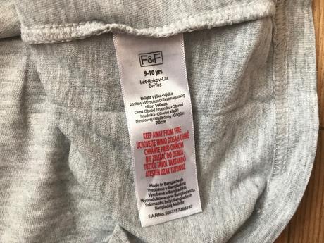 Tričko od pyžama, f&f,122