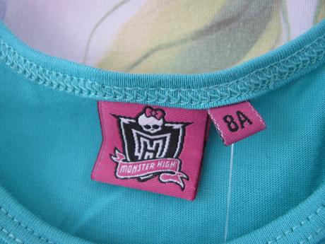 Letní tyrkysové tričko bez rukávů-monster high, 128