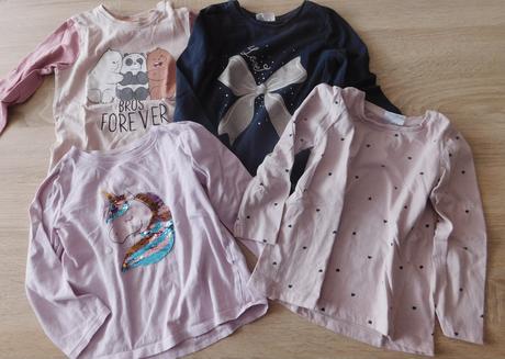 Trička s dlouhým rukávem 4ks vel.98/104, 98